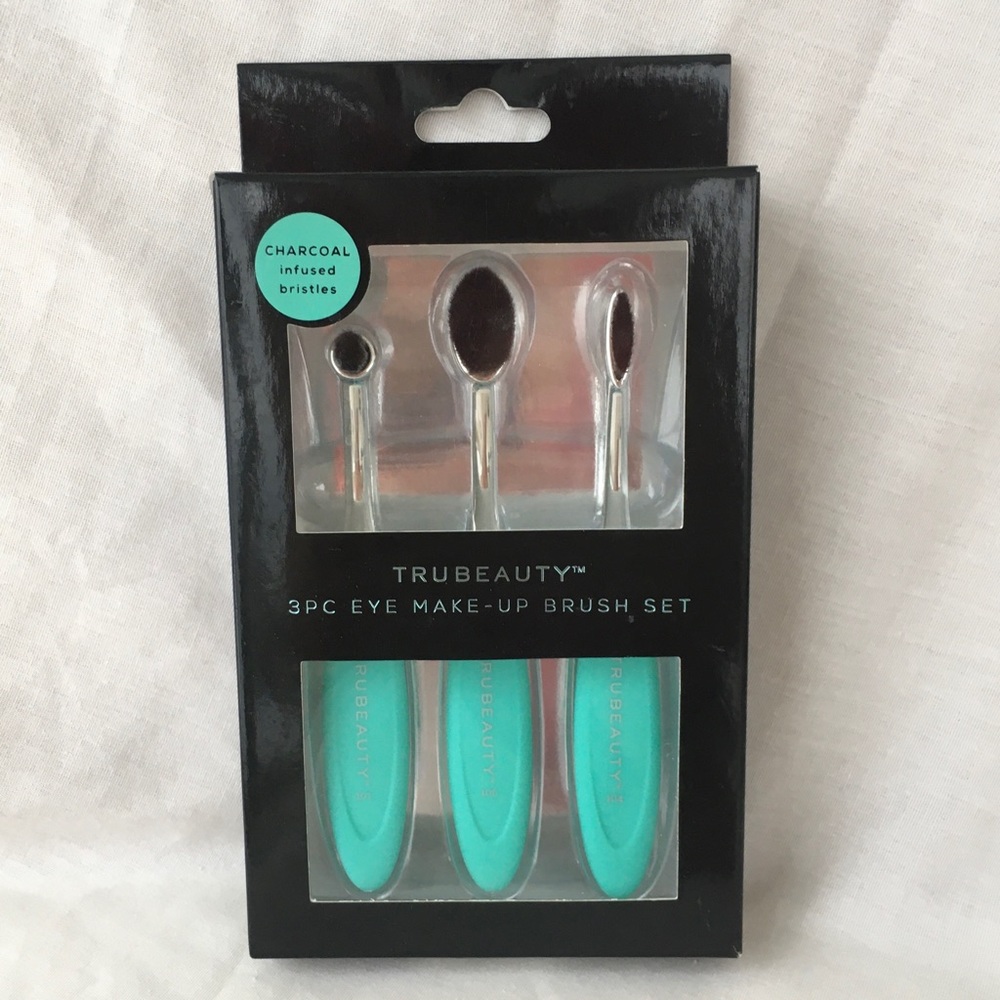 TruBeauty 3 Piece Eye Make Up Brush Set NWT
